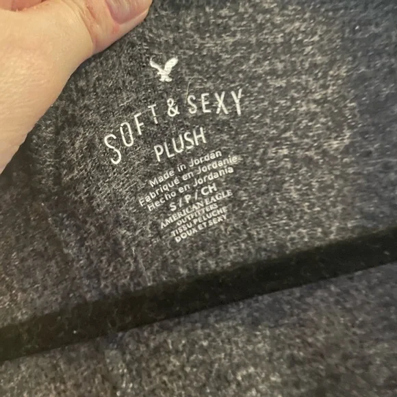 Aerie Soft & Sexy Plush Gray Cardigan | women's small - Picture 2 of 3